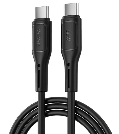Cablu Date si Incarcare USB-C - USB-C WiWu Wi-C043E Starlink, 60W, 1m, Negru