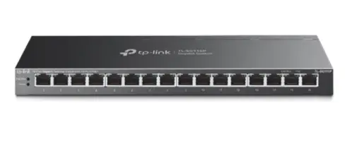 Switch TP-Link TL-SG116P, 16 porturi, Gigabit, PoE+