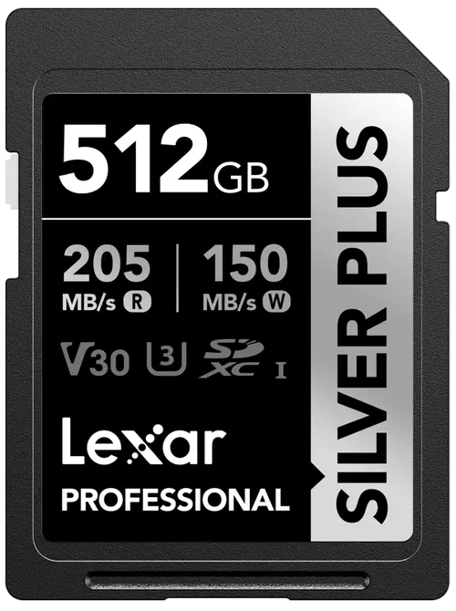 Card de memorie Lexar Professional SILVER Plus 1066x LSDSIPL512G-BNNNG, 512GB, SDXC, UHS-I U3 A2, V30