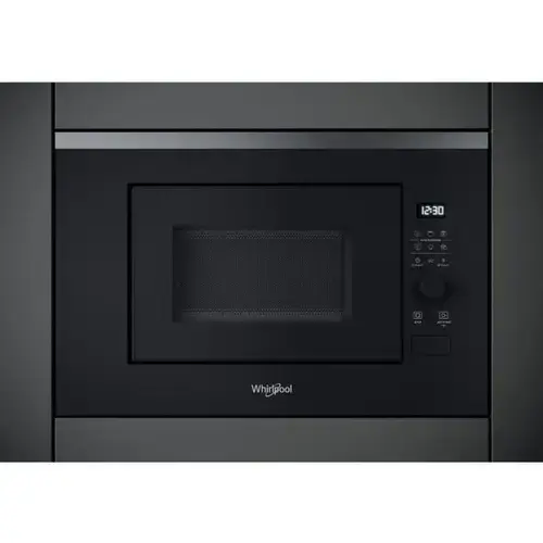 Cuptor cu microunde incorporabil Whirlpool WMF201G, Capacitate 20l, Putere 800 W, Grill, Jet Start, Jet Defrost, Negru