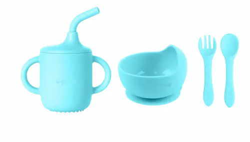 Set 4 piese din silicon U-grow UG-422BL, Albastru