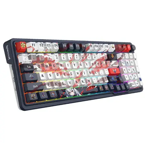 Tastatura Gaming mecanica Redragon Eisa Pro Honkai Impact, Bluetooth, Wired, iluminare RGB