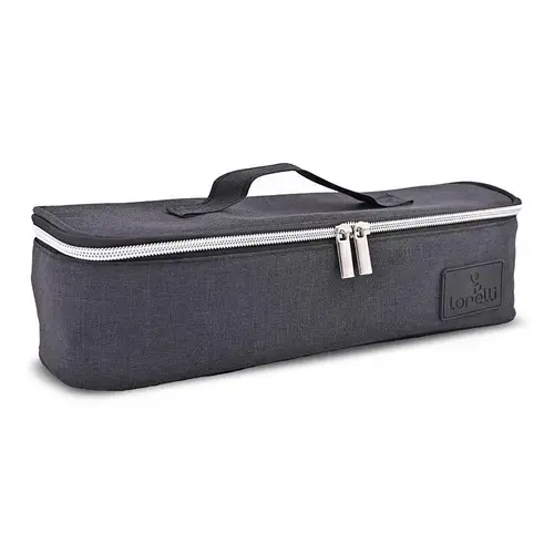Geanta termica pentru mancare Lorelli Avy, 3 compartimente detasabile, inchidere cu fermoar, dispune de doua despartitore interioare detasabile, 33x11x10 cm, Negru