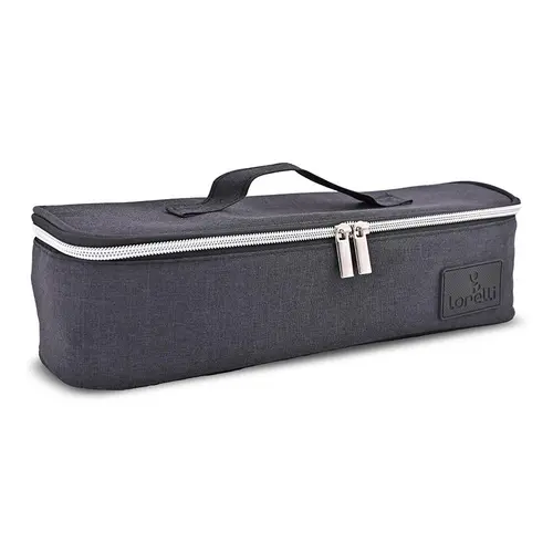 Geanta termica pentru mancare Lorelli Avy, 3 compartimente detasabile, inchidere cu fermoar, dispune de doua despartitore interioare detasabile, 33x11x10 cm, Negru