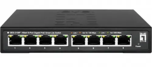 Switch Level One GES-2108P, 8 porturi, PoE
