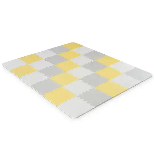 Salteluta de joaca stil puzzle KinderKraft Luno  KKMLUNOYEL0000, 150 x 180cm, Multicolor