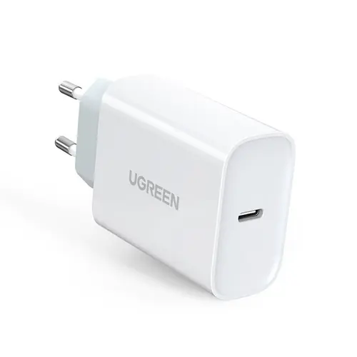 Incarcator Retea USB UGREEN CD127, 30W, 1 X USB Tip-C, Alb