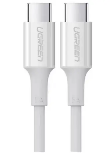 Cablu Date si Incarcare USB-C - USB-C UGREEN US300, 100W, 1m, Alb