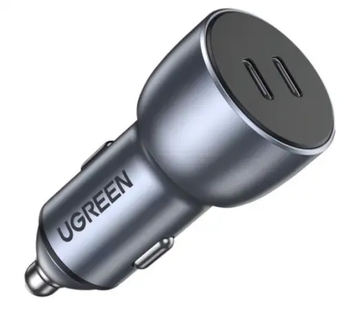 Incarcator Auto UGREEN CD213, 36W, 3A, 2 x USB-C, Gri
