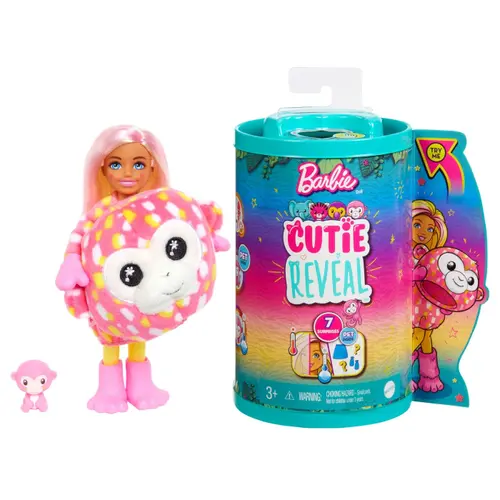 Papusa Barbie Cutie Reveal - Chelsea, Maimutica
