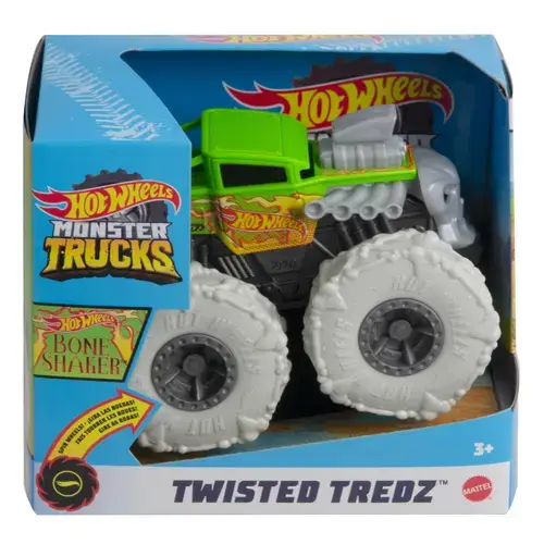 Masinuta Hot Wheels Monster Trucks - Twisted Treadz, Bone Shaker, 1:43