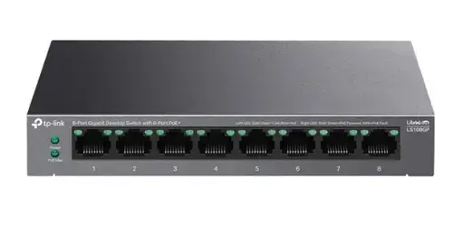 Switch TP-Link LS108GP, Gigabit, 8 porturi, PoE+