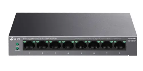 Switch TP-Link LS108GP, Gigabit, 8 porturi, PoE+