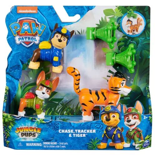 Set 3 figurine Paw Patrol -Jungle Pups, Chase, Tracker & Tiger
