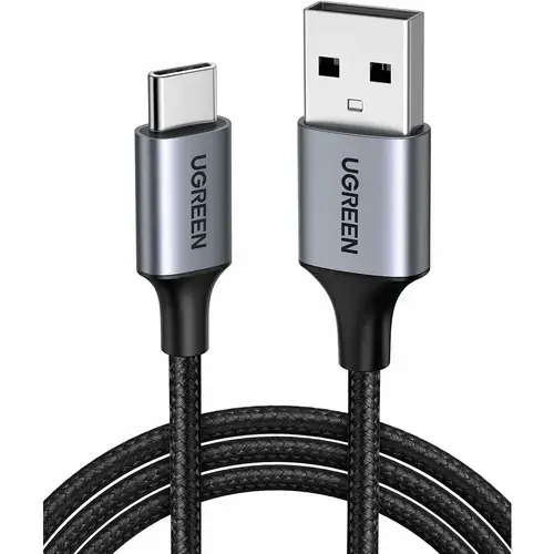 Cablu Ugreen USB-C USB-A 2.0, invelis aluminiu, 1m, Negru
