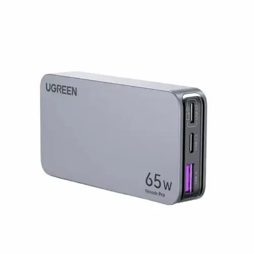 Incarcator retea Ugreen Nexode Pro 65W, Ultra-Slim, GaN, 2x USB-C, 1x USB-A, Gri