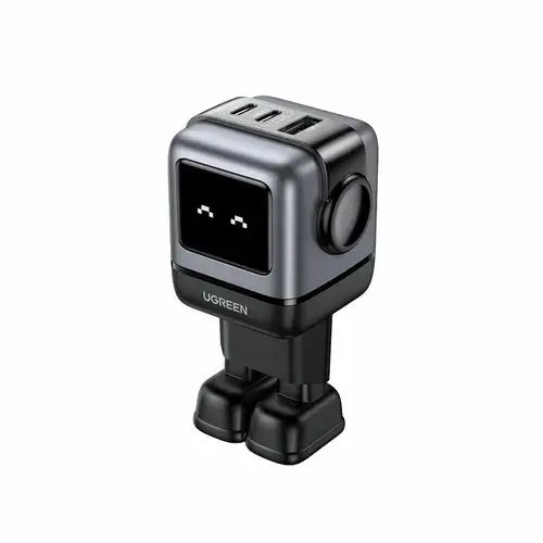 Incarcator retea Ugreen Uno 65W, GaN Fast Charging, 2x USB-C, 1x USB-A, Negru
