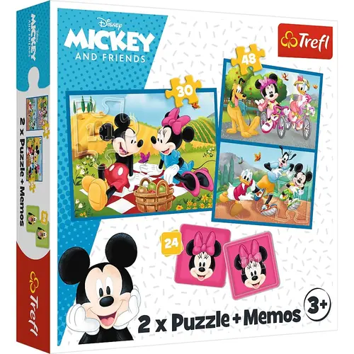 Set Trefl 2 in 1 Joc Memorie si Puzzle Disney: Eroii Disney