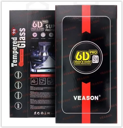 Folie de protectie Ecran Veason PRO pentru Samsung Galaxy A06 A065, Sticla Securizata, Full Glue, 6D, Neagra