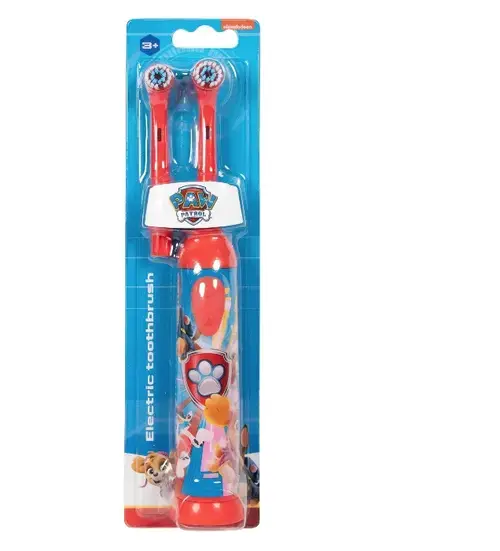 Periuta de dinti electrica Paw Patrol KAR0001, cu baterii, cap de rezerva, Rosu