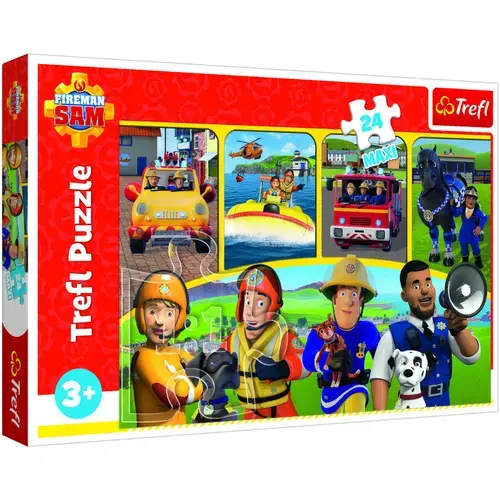 Puzzle Maxi Trefl Pompierul Sam, 24 piese