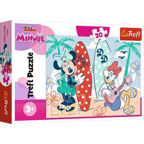 Puzzle Trefl Disney Minnie Mouse, Minnie la Plaja, 30 piese