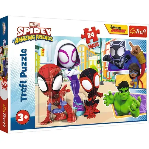 Puzzle Trefl Maxi Spidey si prietenii lui extraordinari, 24 piese