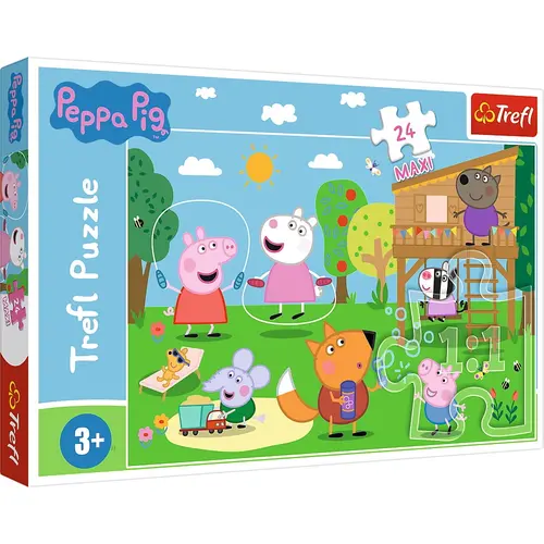 Puzzle Trefl Maxi Peppa Pig, Distractia din iarba, 24 piese