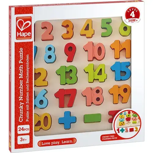 Puzzle Hape Matematica Chunky, 24 piese