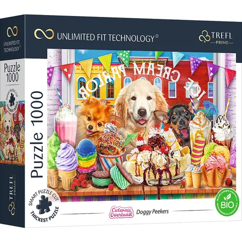 Puzzle Trefl Prime UFT  Cuteness overload, Petrecerea catelusilor, 1000 piese