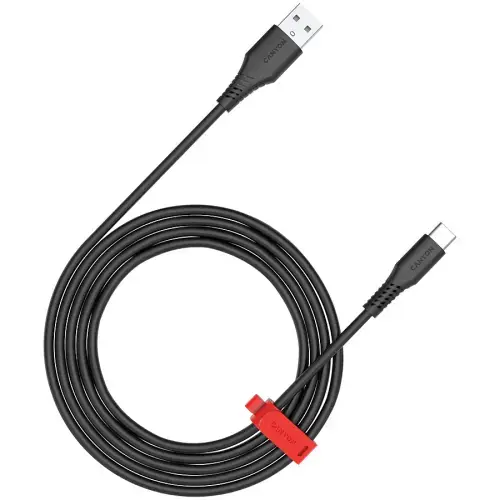 Cablu de date CANYON AC18SC, USB-A - USB-C, 18W, 1.2m, Negru