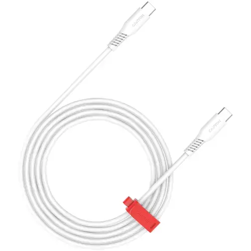 Cablu de date CANYON CC100SC, USB-C - USB-C, 100W , 1.2m, Alb