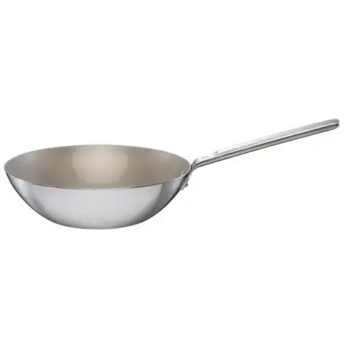 Tigaie wok din otel inox, antiaderenta, Fiskars Norden, 280mm