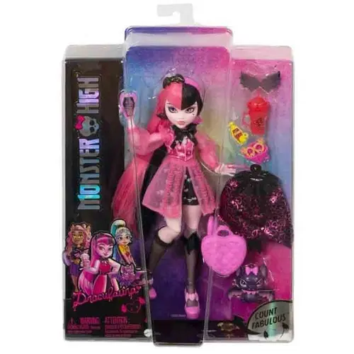 Papusa Monster High, Draculaura, cu animalut si accesorii