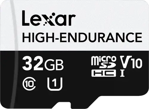 Card de memorie Lexar High-Endurance, 32GB, microSDHC, UHS-I U1, V10, Clasa 10