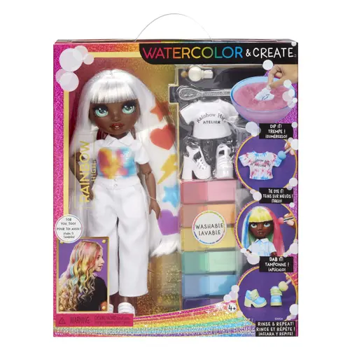 Papusa Rainbow High Watercolor Create