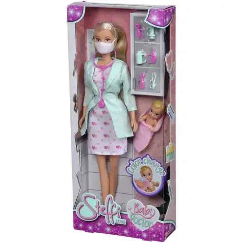 Papusa Steffi Love  Medic pediatru, 29 cm, cu accesorii