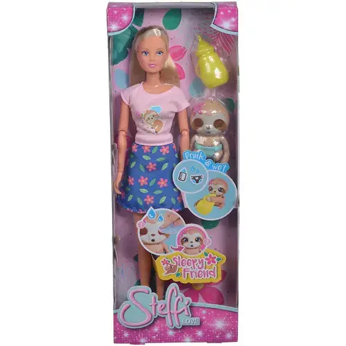 Papusa Steffi Love cu prietenul somnoros, 29 cm
