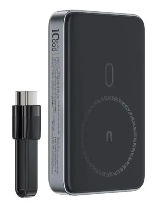 Baterie Externa Wireless Acefast M10, 10000mAh, 30W, PD + FQI, 1 x QI - 2 x USB-C, Neagra