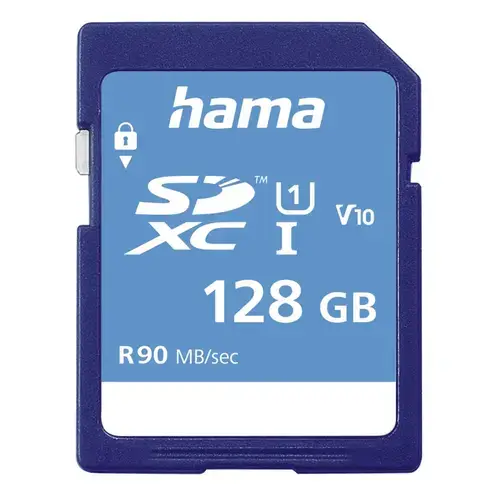 Card de memorie Hama 124137, SDXC, 128GB, Clasa 10, UHS-I U1, V10