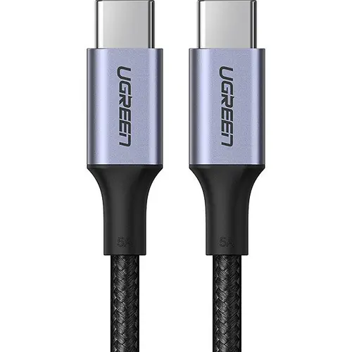 Cablu de date UGREEN, USB Type-C - USB Type-C, 2m, 5A, 100W, Gri
