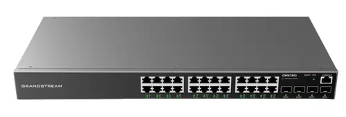 Switch cu management, Grandstream, GWN7803 Enterprise, 24 porturi Gigabit L2+, 4 SFP Gigabit