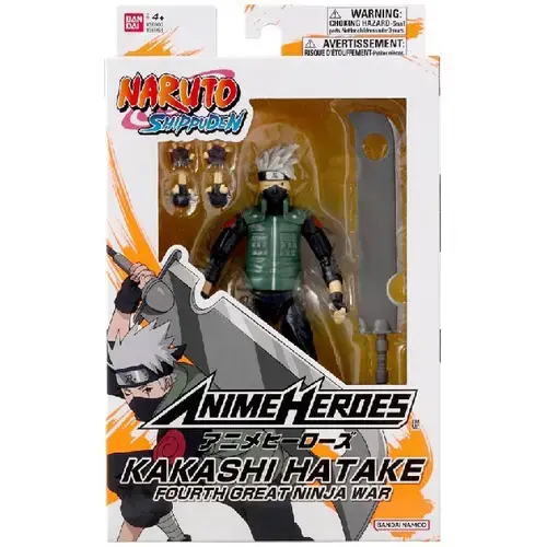 Figurina Bandai Naruto Shippuden - Anime Heroes, Hatake Kakashi Fourth Great Ninja War, 16.5 cm