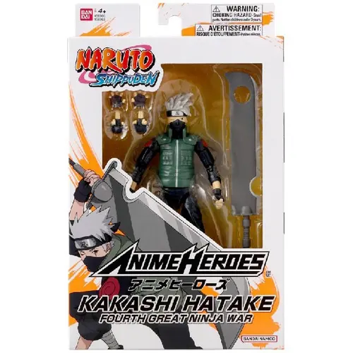 Figurina Bandai Naruto Shippuden - Anime Heroes, Hatake Kakashi Fourth Great Ninja War, 16.5 cm
