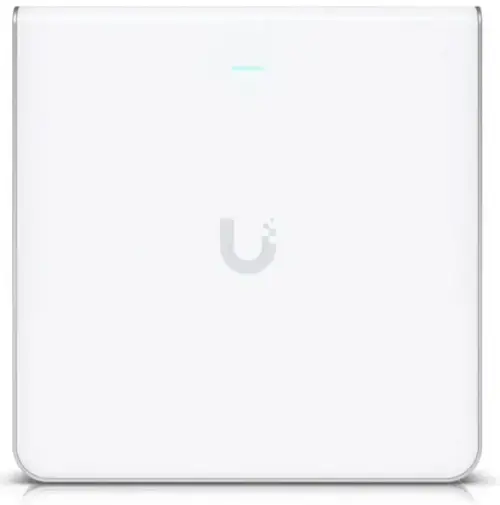 Access Point Ubiquiti UniFi U6 Enterprise In-Wall U6-ENTERPRISE-IW, WiFi 6E, Tri-band, Gigabit, PoE, MIMO, viteza pana 2.5 Gbps