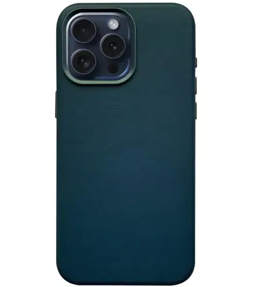 Husa Piele Lemontti MagSafe iPhone 15 Pro Max, Verde