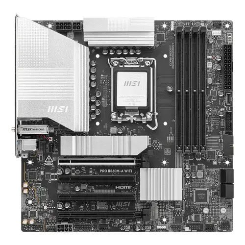 Placa de baza MSI PRO B860M-A WIFI, Intel B860, LGA 1851, DDR5, mATX