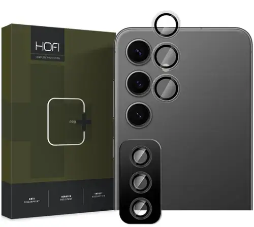 Folie de protectie Camera spate HOFI CamRing PRO+ pentru Samsung Galaxy S25+ S936, Sticla Securizata, Neagra