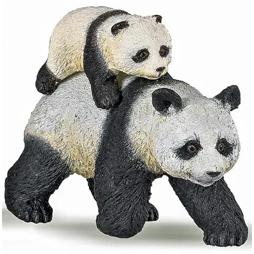 Figurina Papo - Animale salbatice, Ursulet panda cu pui