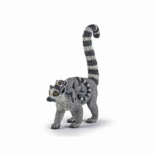 Figurina Papo - Animale salbatice, Lemur cu pui
